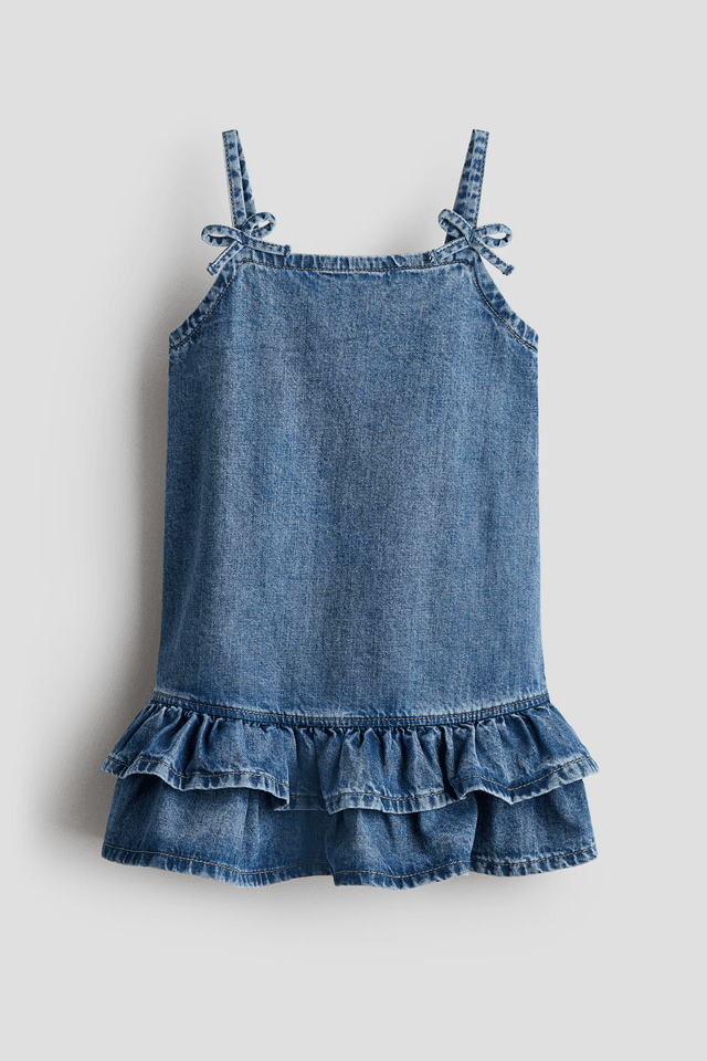 H&M Denim Ruffle Dress