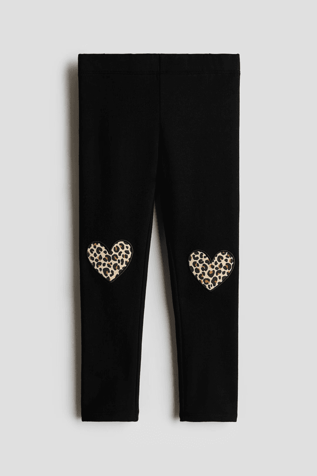 H&M Heart-Patch Leggings