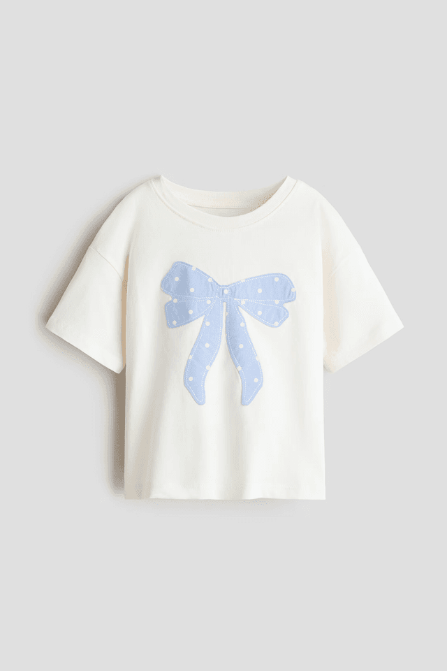 H&M Bow-Appliqué T-Shirt