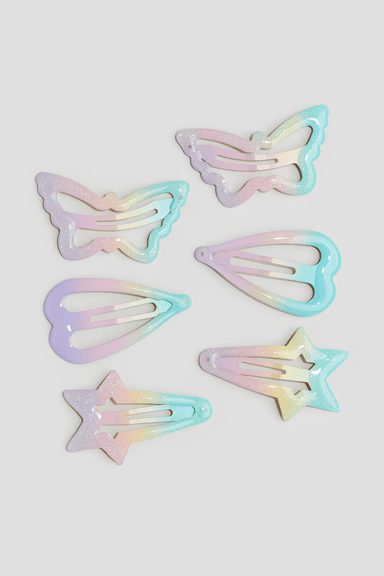Iridescent Butterfly & Star Hair Clips