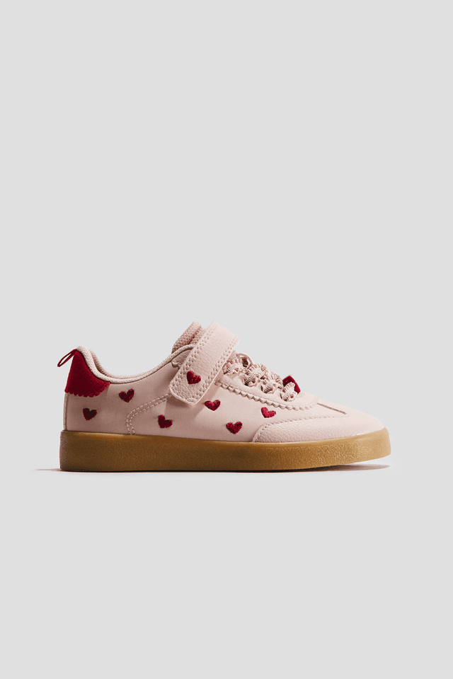 H&M Heart-Embroidered Sneakers