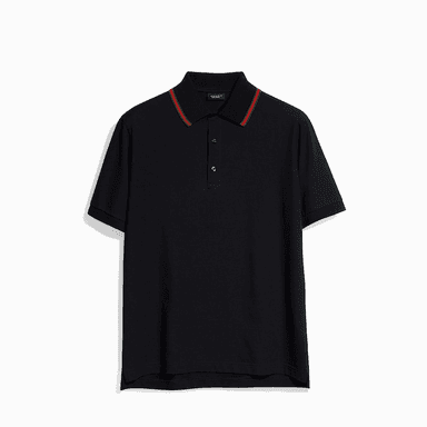 Cotton Piquet Polo with Web Collar