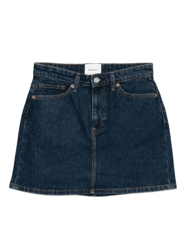 Reformation Nila Denim Miniskirt