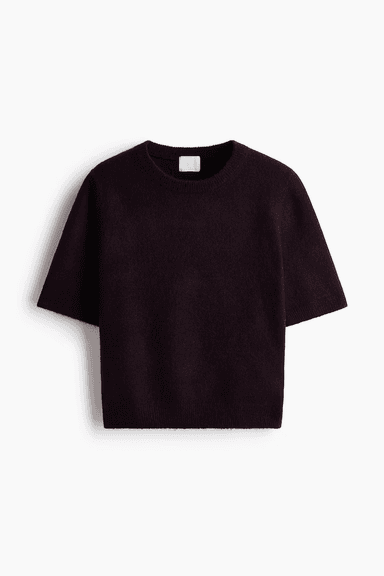Short-sleeved Knit Sweater