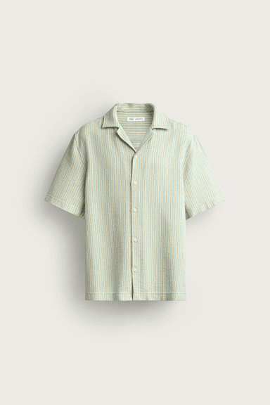 Regular Fit Striped Jacquard Shirt
