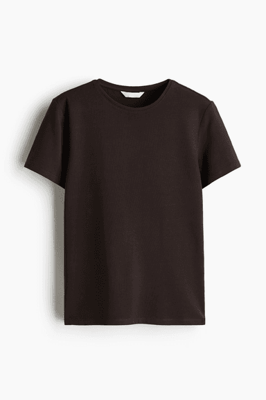 Rib-knit T-shirt